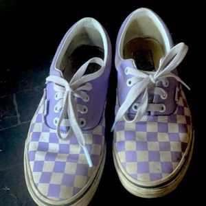 Lavender checked vans